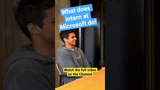 What does a Software Engineer Intern do at Microsoft 👀🐐✅ [upl. by Alolomo]