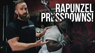 Under 3min  Best Triceps Movement Youre not Doing  with Hypertrophy Coach Terrence Ruffin and Urs [upl. by Shamrao]