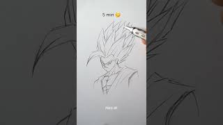 How to Draw Gohan Beast in 10sec 10mins 10hrs shorts [upl. by Atoiganap]