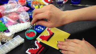 Video Tutorial Slitta Babbo Natale Pyssla albero di natale Full HD 1080p Ita Christmas hama beads [upl. by Yalahs]