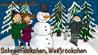 ⭐️ Schneeflöckchen Weißröckchen  Weihnachtslieder deutsch  Kinderlieder deutsch  muenchenmedia [upl. by Levitan]