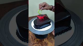 Heart Shape Chocolate Cake Design shortsvideo cake trending ytshorts [upl. by Nirro]