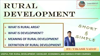 RURAL DEVELOPMENT  Definition  English Notes  Detailed Explanation [upl. by Yrakaz]