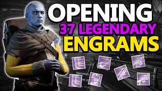 Destiny MASSIVE 37 LEGENDARY ENGRAM OPENING [upl. by Jadwiga]