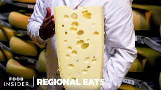 How Swiss Emmentaler Cheese Is Made  Regional Eats [upl. by Dode]