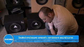 Whats the difference between sealed and ported subwoofer enclosures  Crutchfield Video [upl. by Nahtanohj]