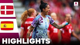 Spain vs Denmark  Highlights  Womens Euro Qualifiers 31052024 [upl. by Adleme]