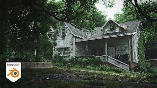 How to make an abandoned house in Blender  Tutorial [upl. by Dragde]