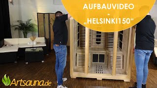 Infrarotkabine Helsinki150 Aufbauvideo  Artsauna ☀ [upl. by Ahselef]