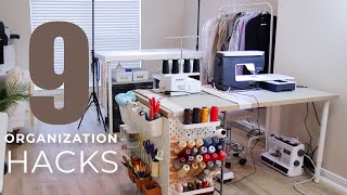 9 Sewing Room Organization Hacks for Renters [upl. by Annabal]