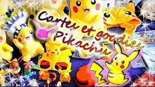 Ma collection Pokémon Pikachu  Goodies cartes X EX et plein dautres [upl. by Araek115]