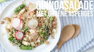 RECEPT Quinoasalade met groene asperges en kikkererwten  OhMyFoodness [upl. by Salsbury]