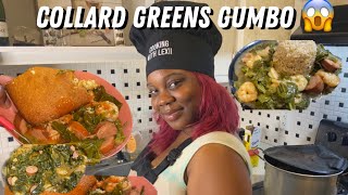 Collard Greens 🥬 Gumbo Lexii Cooks 😉 [upl. by Broddie542]