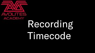 Recording Timecode [upl. by Saidnac]