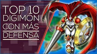 【TOP 10 Digimons más RESISTENTES y DEFENSIVOS】 [upl. by Shuman206]