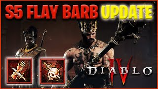 S5 Flay Barb Build  Fast Bosskiller amp Easy Pits Diablo 4 Character Guide [upl. by Naivat]