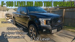 F150 Leveling Kit on 33’s  27560r20 Goodyear Wrangler Ultraterrain AT f150 leveled allterrain [upl. by Euqinaj]