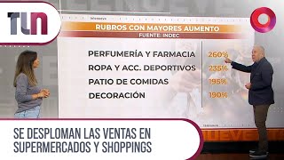 Telenueve  SE DESPLOMAN LAS VENTAS EN SUPERMERCADOS Y SHOPPINGS [upl. by Lail]