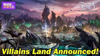 Villains Land Coming to Magic Kingdom Full Josh DAmaro Announcement at D23 Fan Event 2024 wSong [upl. by Arrio811]