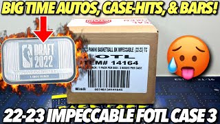 HUGE SILVER BAR CASEHITS amp AUTOS 🥵🔥 202223 Panini Impeccable Basketball FOTL 3Box CASE Break 3 [upl. by Aelak]