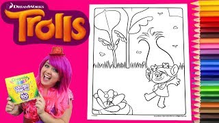 Coloring Poppy Trolls Dreamworks Coloring Book Page Crayola Colored Pencil  KiMMi THE CLOWN [upl. by Valenta326]