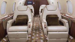 Bombardier Challenger 300  Interior Refurbishment [upl. by Rahsab526]