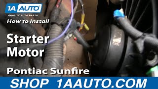 How to Replace Starter 9698 Pontiac Sunfire [upl. by Doowyah]