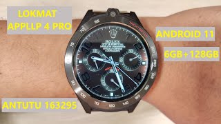 LOKMAT APPLLP 4 PRO Smartwatch Unboxing And Full Review 6GB128GB Android 11 Better Than LEMFO LEM16 [upl. by Ztnahc]