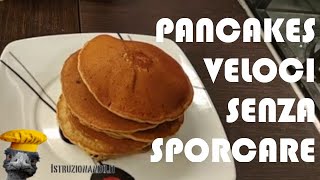 Pancakes veloci senza sporcare ricetta vegana [upl. by Ardnaid65]