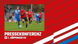 Pressekonferenz 1 Göppinger SV  TSV Steinbach Haiger 11 I Regionalliga Südwest [upl. by Aierbma]