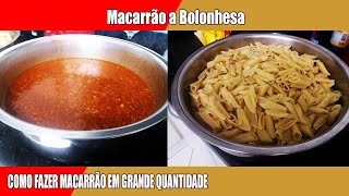 MACARRÃO A BOLONHESA PARA 120 PESSOAS RECEITAS DA ROSA [upl. by Medovich607]