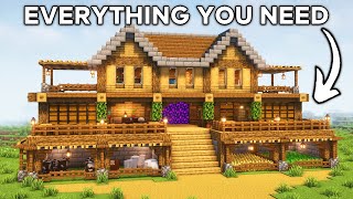 Minecraft Ultimate Survival House Tutorial🏠 [upl. by Harifaz275]