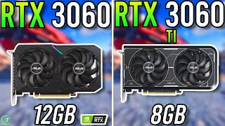 RTX 3060 12GB vs RTX 3060 Ti 8GB  Which is Better [upl. by Yecak]