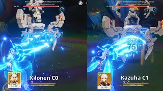 Xilonen C0 VS Kazuha C1 Support [upl. by Sile]