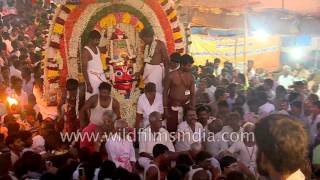 Iravan as Kuttantavar being paraded during Koovagam Festival in Tamil Nadu [upl. by Anelad157]