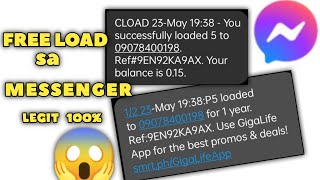 Free Load Sa Messenger  Paano makakuha ng Libreng Load Sa Messenger App Legit 2022 EpinoyLoad [upl. by Sitruk]