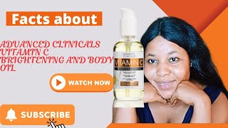 ADVANCED CLINICAL VITAMIN C BRIGHTENING AND BODY OIL REVIEWbodyoils skincare beauty [upl. by Droffilc]