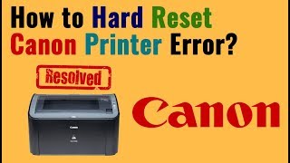 How to Do a Hard Reset on a Canon Printer  Reset Canon Printer [upl. by Gnanmos]