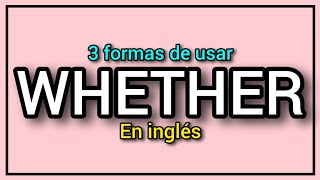 ¿Qué significa quotwhetherquot en español 🤔⛰️ [upl. by Olpe]