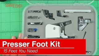 Sewing Presser Foot Kit 15 Piece Set [upl. by Armat]