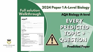 2024 Biology Paper 1 Alevel AQA  Predicted paper walkthrough [upl. by Sheila]