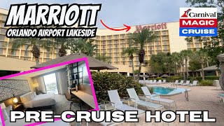 PRECRUISE HOTEL MARRIOTT Orlando Airport Lakeside Vlog2 cruise marriott carnivalcruise [upl. by Vudimir]