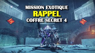 Destiny 2  Rappel  Coffre secret 4  Triomphe Traque dHexaèdre et Spécimen NES008 [upl. by Yanej]