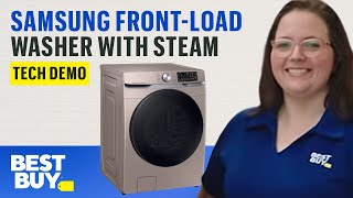 Samsung FrontLoad Washer with Steam  Tech Demo from Best Buy [upl. by Jarietta909]