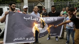 Muslims start campaign to burn ISIS flag [upl. by Einnos867]