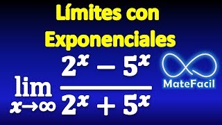 Límite con exponenciales al infinito usando propiedades [upl. by Bertrando208]