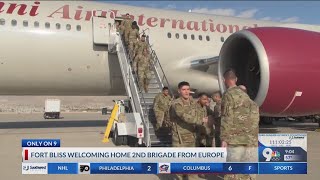 Fort Bliss 2nd Brigade returns home after deployment in Eurpoe [upl. by Schluter]