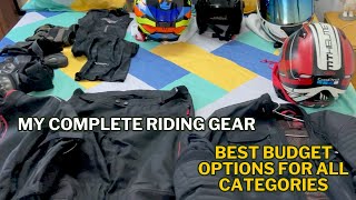 My Motorcycle Riding gear Best budget riding gears for beginners  Watch complete video guide  😎 [upl. by Ashok]