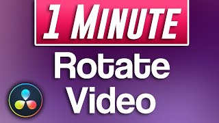 How to Rotate a Video in Davinci Resolve Portrait to Landscape [upl. by Tiraj]