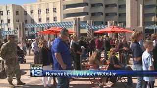 Community comes together to honor Officer Daniel Webster [upl. by Yraunaj]